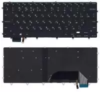 Клавиатура для ноутбука Dell XPS 15 9550, черная с подсветкой