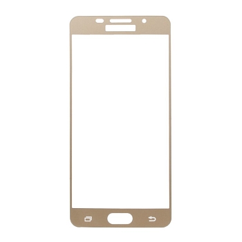 Защитное стекло Tempered Glass для Samsung Galaxy A5 2016 (A510F) (золотая рамка)