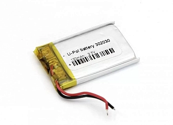 Аккумуляторная батарея Li-Pol (3x20x30мм), 2pin, 3.7В, 130мАч