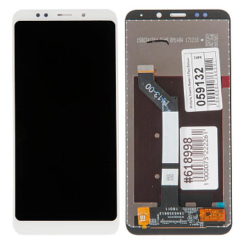 Дисплей в сборе с тачскрином для Xiaomi Redmi 5 Plus, белый (оригинал lcd)