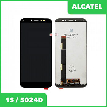 LCD дисплей для Alcatel 1S (5024D) в сборе с тачскрином, Premium Quality, черный