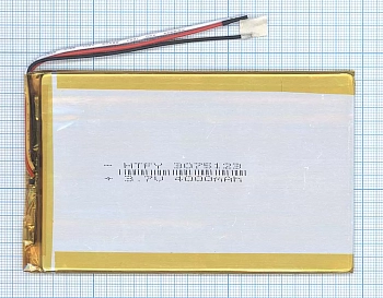 Аккумуляторная батарея Li-Pol (3x75x123мм), 3pin, 3.7В, 4000мАч