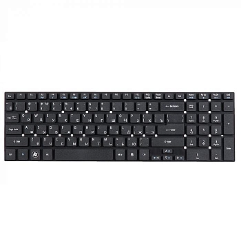Клавиатура для ноутбука Acer Aspire 5755, 5830, 5830TG, E1-510, E1-522, E1-530, E1-530G, черная без рамки, гор. Enter